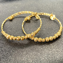 2pcs/lot Indian bracelet Bangle bead bangles Gold Heart Small Bell African 24k B - £12.35 GBP