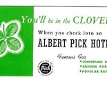 Albert Pick Hotels Blotter MINT Four Leaf  Clover  - £10.88 GBP