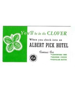 Albert Pick Hotels Blotter MINT Four Leaf  Clover  - £10.96 GBP
