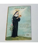 Holy prayer card vtg paper ephemera Catholic Christian calendar St Rita ... - £15.82 GBP