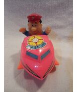 Flintstones Plastic Friction Boat with Rubber Fred Flintstone Sailor - $12.60 CAD