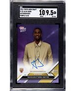 4/25 Alexandre Sarr RC On Card Auto 2024 Topps Now Draft D2C NBA Wizards... - $835.25 CAD
