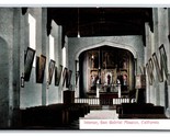 Interior San Gabriel Archangel Mission CA California UNP DB Postcard S24 - $2.92