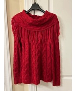 Women&#39;s Sweater with Red Fringes Long Sleeve Red Brand Versona Size: Ext... - £17.30 GBP