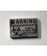 MBricks Warning Zombie zone Sign 2X3 Horror construction piece Movie Min... - €2,97 EUR