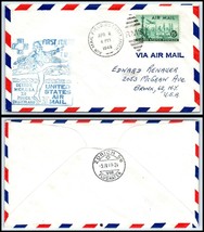 1949 US First Flight Cover - Detroit, MI to Zurich, Switzerland, FAM 27 R11 - $2.96