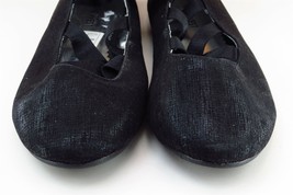 Nine West Youth Girls Shoes Size 4 M Black Mary Jane Fabric - $21.78