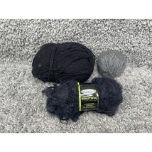 Sincerely Sensations Acrylic Soft Yarn Black Ball Yarn Gray Set Of 3 - £12.09 GBP