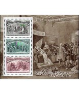 1992 Christopher Columbus Voyages, Souvenir Sheet of 3 Scott 2628 Mint F... - $4.99