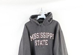 Vintage Champion Mens Medium Spell Out Mississippi State University Hoodie Gray - £39.18 GBP