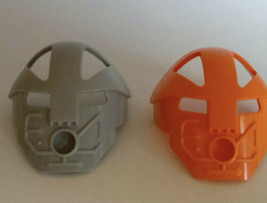 Lego Bionicle 32572 LOT OF 2 KANOHI KOMAU Mask of Mind Control Light Gray Orange - £26.11 GBP