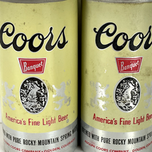 Coors Beer Can Vintage Banquet 7oz Aluminum Pull Tab Collectible Lot of 2 - $10.44