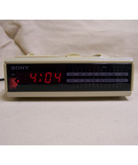 Sony Dream Machine ICF-C2W Alarm AM/FM Red LED Clock Radio Almond ivory ... - €19,05 EUR