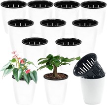 12 Pcs Self Watering Plastic Planter,4 Inch Plastic Flower Plant Pot, Succulents - £25.57 GBP