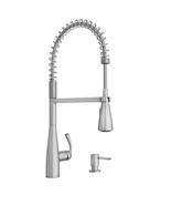 Single-Handle Spring Pulldown Sprayer Kitchen Faucet in Chrome - $198.00