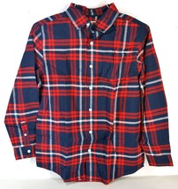 Boy’s Shirt Long Sleeve Button Up Plaid 100% Cotton XLH (16) Cat &amp; Jack 24 - £10.11 GBP