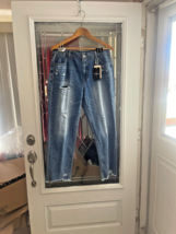NWT Flamingo Distressed High-Rise Ankle Jeans Women&#39;s Large (32x28) - $19.75