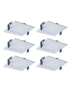 6 Pack of Halo HLB 4 inch square LED Ultra Thin Downlight, Direct Ceilin... - £31.44 GBP