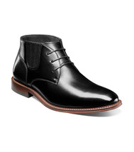Stacy Adams Maxwell Plain Toe Chukka Boot Smooth leather Black Lace Up 2... - £99.35 GBP