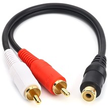 RCA Female to 2 RCA Male Y Cable Stereo Audio Cable with OFC Conductor D... - £12.91 GBP