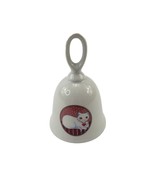 Vintage Porcelain Wicks N Sticks White Cat w Red Heart Bell Japan - $128.98 MXN