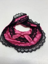 Dog Costume Collar Pink And Black Lace Size XSAdjustable KG We Fancy - £7.14 GBP