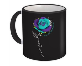 Suicide Prevention Awareness Flower : Gift Mug Never Give Up Art Print Inspirati - £12.50 GBP