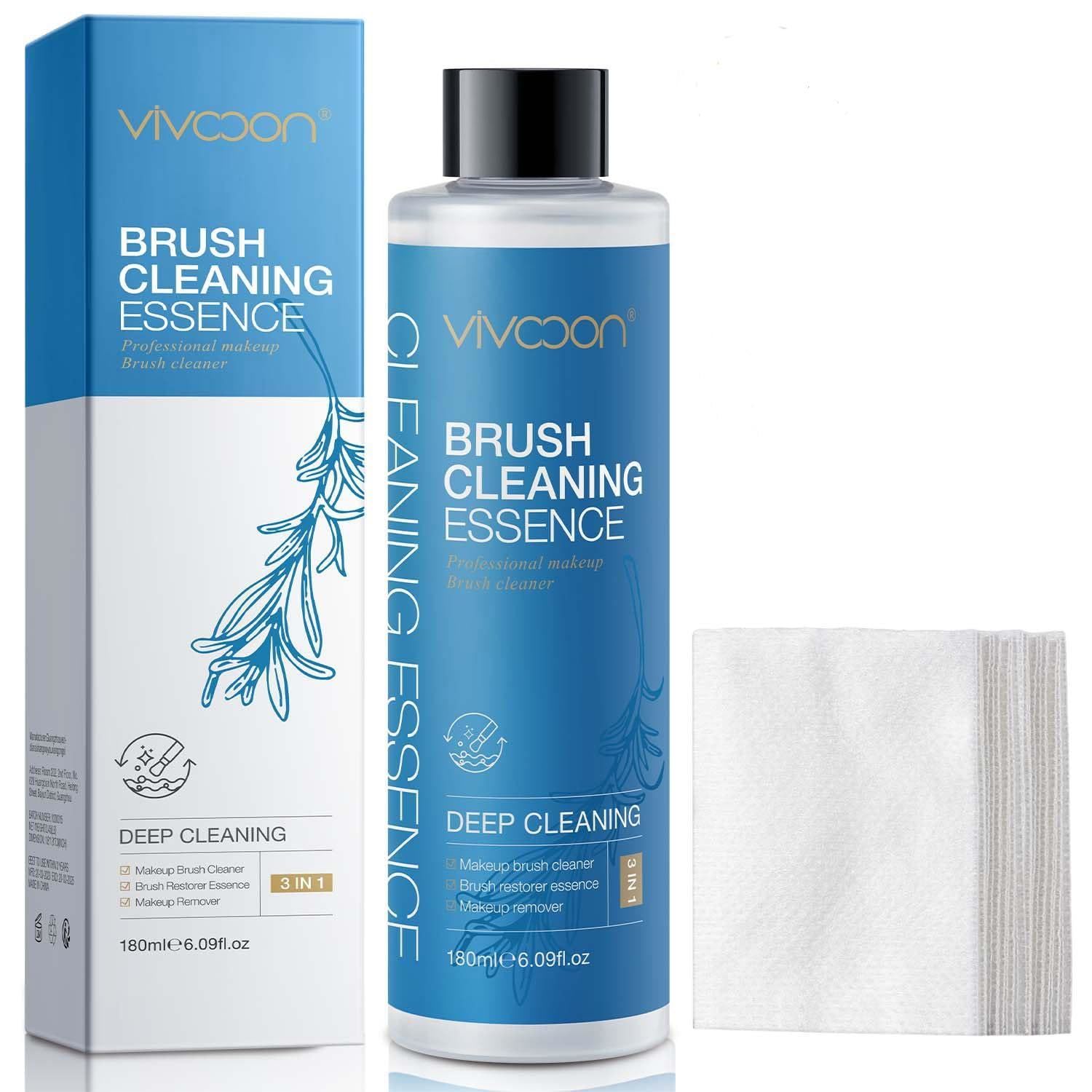 VIVCCON 3 IN 1 Makeup Brush Cleaner & Restorer and Makeup Remover, Removes Make
