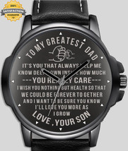 Dad Gift Greatest Dad Beautiful Unique Text Wrist Watch - $54.99