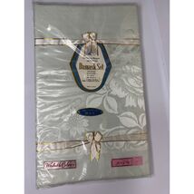 Vintage Damask Set Cotton Rayon Tablecloth 4 Napkins Imported Japan - $150.00