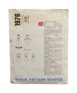 Vogue’s Basic Design Pattern 1976 Misses One Piece Dress In 2 Lengths Sz 8 - £11.56 GBP