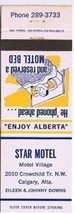 Calgary Alberta Matchbook Cover Star Motel - £1.53 GBP