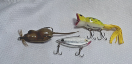 Fred Arbogast Hula Popper Frog Topspot And Rubber Mouse Fishing Lure Lot - £55.78 GBP