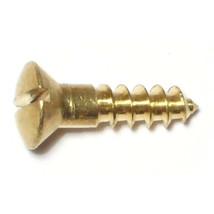 #10 x 3/4&quot; Brass Slotted Oval Head Wood Screws WSOB-146 (40 pcs.) - £11.69 GBP