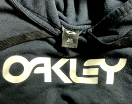 Oakley Men's Black Pullover Hoodie White Logo Spellout Regular Fit Size XL image 3