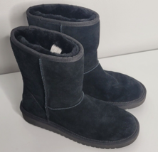 Koolaburra By UGG Boots Womens 7 Koola Short Winter 1017090 Black Sheepskin - £27.41 GBP