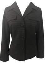 Lafayette 148 New York Women&#39;s Blazer Black Wool Stretch 2 Pocket Lined ... - £38.81 GBP