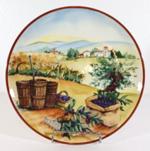 CMG CERAMICA Portugal SALAD PLATE OLIVES Hand Made C9M39 8&quot; Discontinued - $21.84