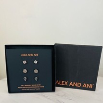 ALEX AND ANI Diamond Jet &amp; Path Of Life Stud Earring Set, NWT - £28.68 GBP