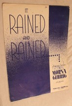 It Rained and Rained Sheet Music Morna Gehrig Piano Solo 1941 - $9.89
