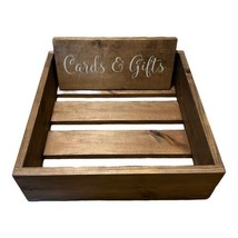 Rustic Brown Wooden Wedding Card &amp; Gift Box Country Decor Display Crate ... - £36.63 GBP