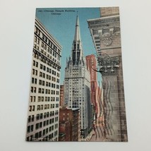 Vintage Linen Postcard Chicago Temple Building Chicago Illinois Posted - £1.58 GBP