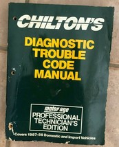 Chilton&#39;s, Diagnostic Trouble Code Manual, 1987-89 Domestic and Import V... - $12.25
