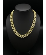 28 Inch Cuban Link Chain 18K Gold Plated 14mm For Men And Women - €34,07 EUR