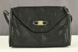 Modern Designer Ladies Purse TIGNANELLO Black Leather Striped Lining Crossbody - £10.60 GBP