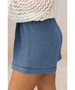 Sail Blue Cotton Gauze Paperbag Shorts - $16.83