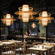 New Chinese Style Bamboo Weaving Handicraft Pendant Lamp - £61.83 GBP+