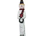 Vintage Resin Pencil Standing Happy Snowman Figurine Christmas Décor Dur... - $13.99