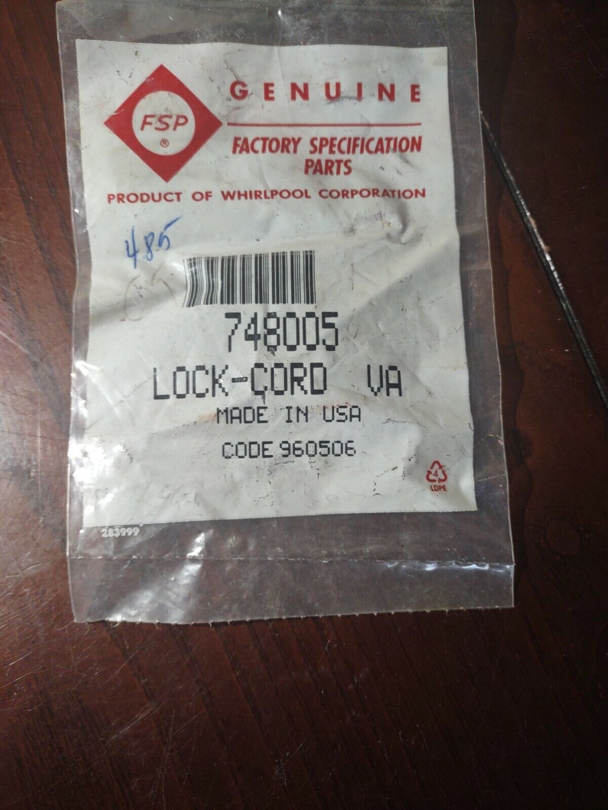 Lock Cord 748005 Whirlpool - $50.37