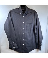 Roundtree &amp; Yorke Easy Care Button Down Houndstooth Dress Shirt Small - $21.71 CAD